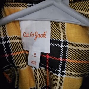 Cat & Jack Yellow Plaid Shirt 3T